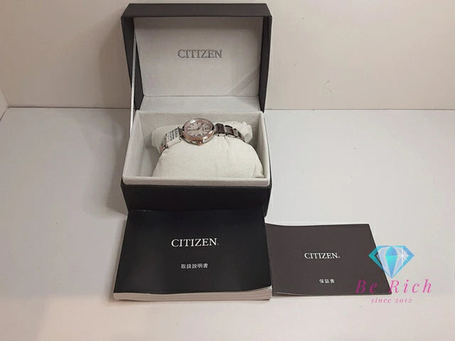 シチズン CITIZEN クロスシー XC エコ ドライブ レディース 腕時計 H246-T023908 白 ホワイト ピンク ゴールド SS GP ブレス 電波 ソーラー アナログ クォーツ QZ ウォッチ 【中古】【送料無料】 ht4050