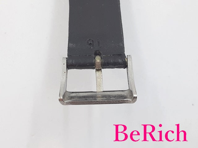 テクノス TECHNOS 手巻き メンズ 腕時計 白 ホワイト 文字盤 SS レザー ブレス アナログ ウォッチ 【中古】【送料無料】 ht4265