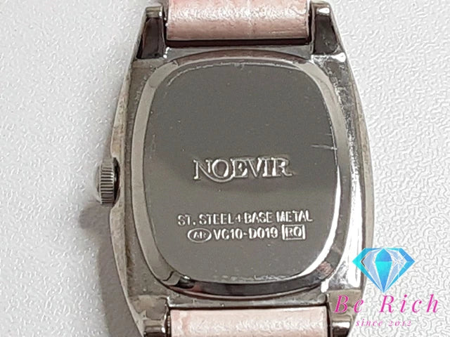 ノエビア NOEVIR ミッシェル クラン レディース 腕時計 VC10-D019 ピンク ラインストーン SS レザー ブレス アナログ クォーツ QZ ウォッチ MICHEL KLEIN 【中古】【送料無料】 ht4380