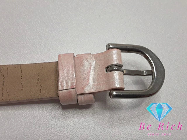 ノエビア NOEVIR ミッシェル クラン レディース 腕時計 VC10-D019 ピンク ラインストーン SS レザー ブレス アナログ クォーツ QZ ウォッチ MICHEL KLEIN 【中古】【送料無料】 ht4380