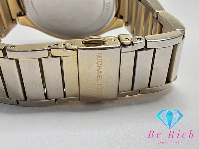 マイケルコース MICHAEL KORS レディース 腕時計 MK 3396 ピンク シェル クリスタル ゴールド SS アナログ クォーツ QZ ドレス ウォッチ 【中古】【送料無料】 ht4386