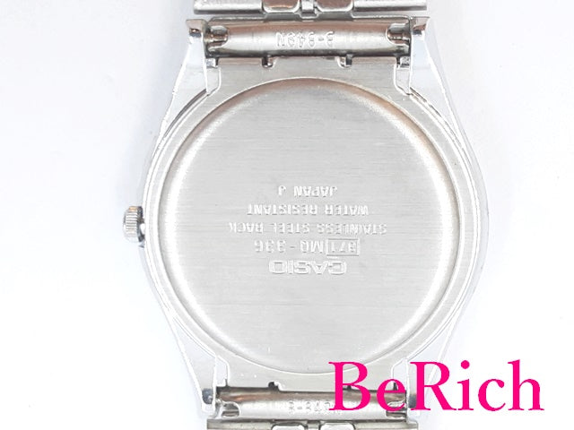 カシオ CASIO メンズ 腕時計 MQ336 白 ホワイト 文字盤 SS ブレス アナログ クォーツ QZ ウォッチ【中古】【送料無料】 ht4400