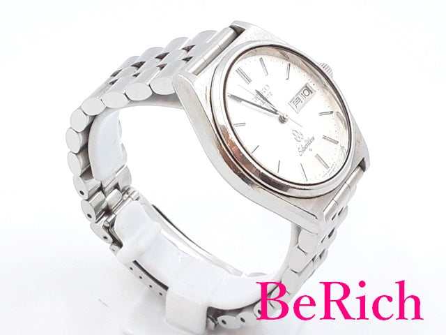 セイコー SEIKO シルバーウェーブ メンズ 腕時計 デイデイト 8229-8000 白 シルバー 文字盤 SS ブレス クォーツ QZ ウォッチ 【中古】【送料無料】 ht4415