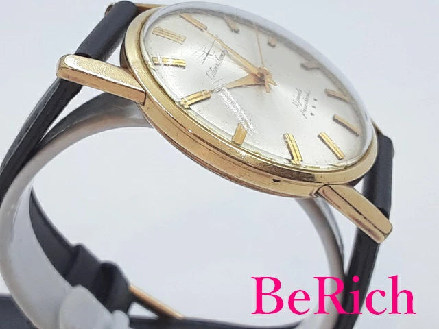 OH済 シチズン CITIZEN スーパージェット メンズ 腕時計 JT1507081 35石 自動巻き シャンパン ゴールド 文字盤 14KGF レザー ブレス アナログ アンティーク ヴィンテージ ウォッチ Super Jet 【中古】【送料無料】 ht4460