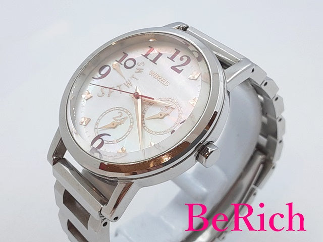 セイコー SEIKO ワイアード WIRED 腕時計 5Y66-0AV0 白 ホワイト 文字盤 SS ブレス アナログ クォーツ QZ ウォッチ 【中古】【送料無料】 ht4499