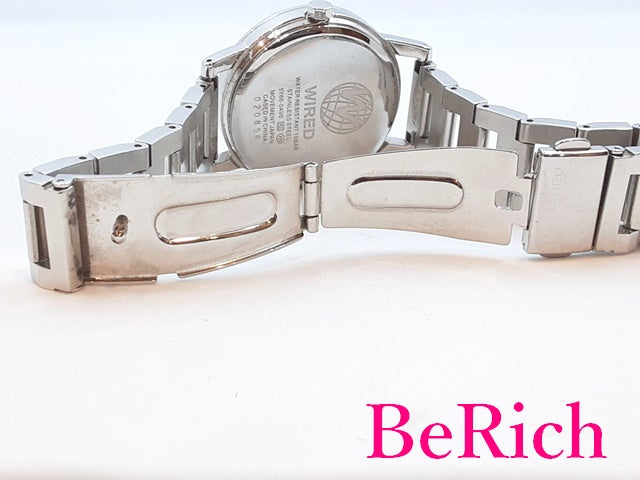 セイコー SEIKO ワイアード WIRED 腕時計 5Y66-0AV0 白 ホワイト 文字盤 SS ブレス アナログ クォーツ QZ ウォッチ 【中古】【送料無料】 ht4499