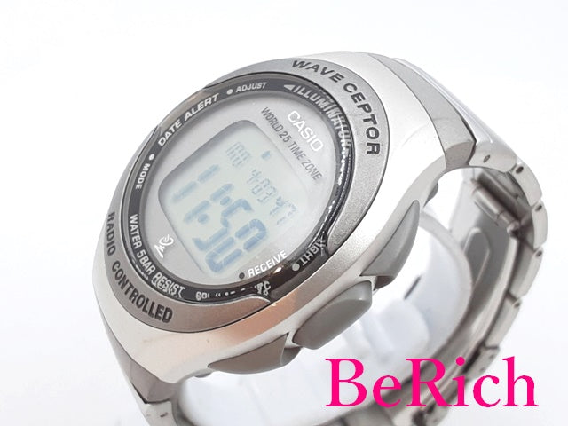 カシオ CASIO メンズ 腕時計 ウェーブ セプター WV-5011 デジタル グレー 文字盤 SS クォーツ QZ ウォッチ WAVE CEPTOR 【中古】【送料無料】 ht4506