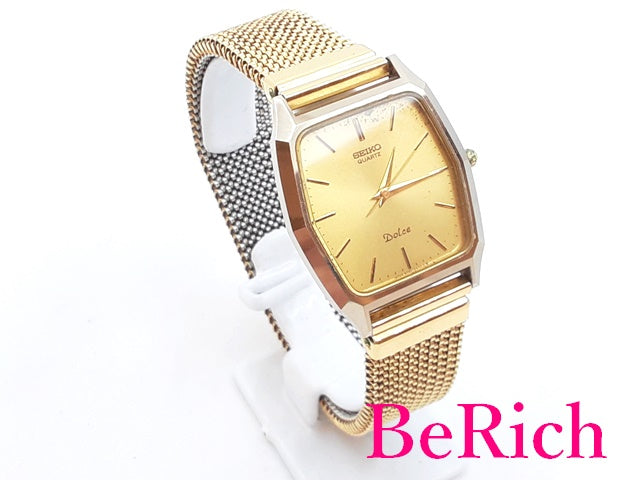 セイコー SEIKO ドルチェ メンズ 腕時計 6030-5480 ゴールド 文字盤 SS ブレス アナログ クォーツ QZ ウォッチ DOLCHE 【中古】【送料無料】 ht4516