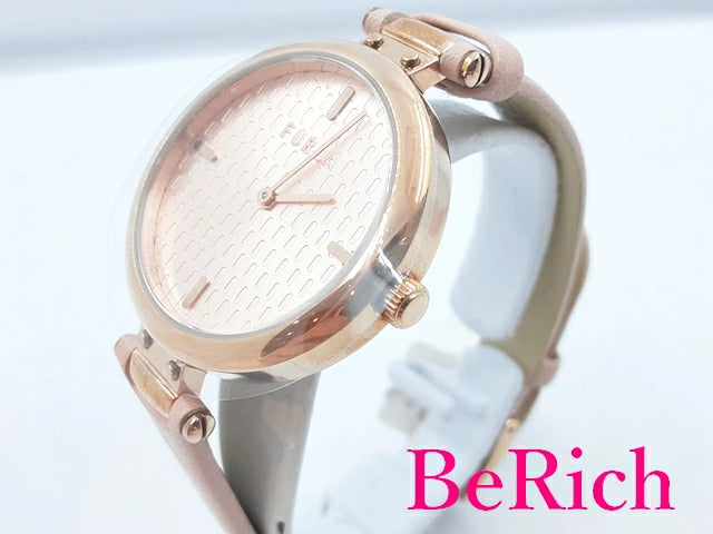 フルラ FURLA ニュー ピン 32mm レディース 腕時計 WW00018004L3 ローズ ピンク ゴールド 文字盤 SS レザー ブレス アナログ クォーツ QZ ウォッチ NEW PIN 【中古】【送料無料】 ht4669