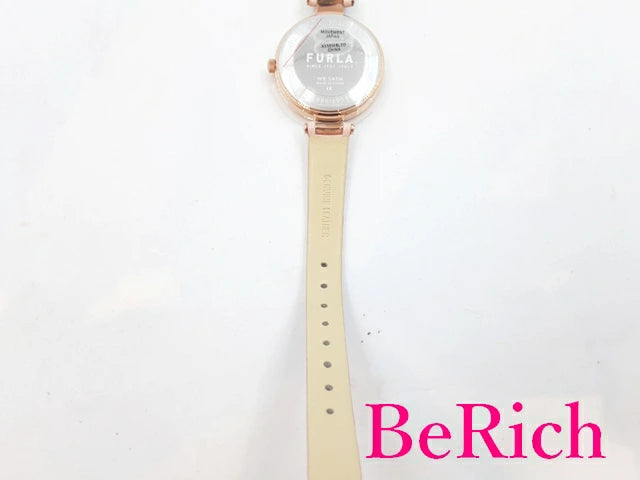 フルラ FURLA ニュー ピン 32mm レディース 腕時計 WW00018004L3 ローズ ピンク ゴールド 文字盤 SS レザー ブレス アナログ クォーツ QZ ウォッチ NEW PIN 【中古】【送料無料】 ht4669