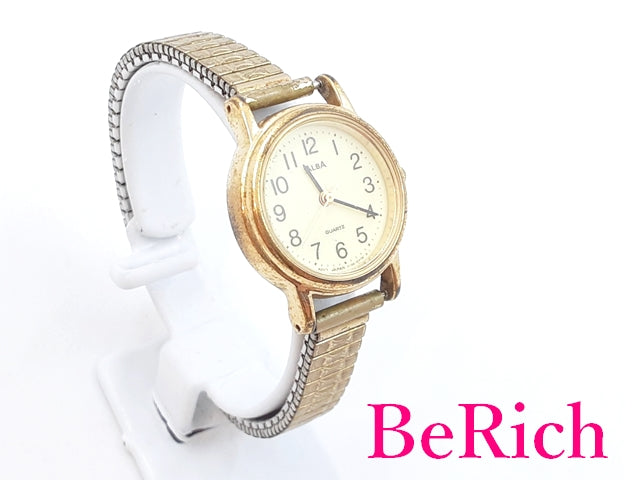 セイコー SEIKO アルバ ALBA レディース 腕時計 Y136-6A80 アイボリー 文字盤 SS GP ブレス アナログ QZ ウォッチ 【中古】【送料無料】 ht4671