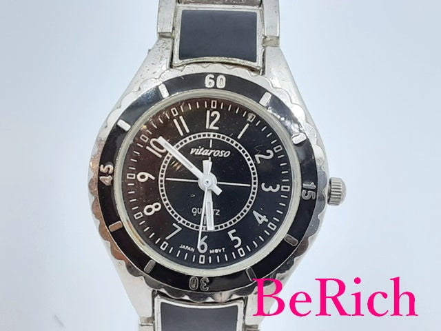ヴィタロッソ vita roso メンズ 腕時計 ラウンド 黒 ブラック 文字盤 SS プラスチック ブレス ロゴ アナログ クォーツ QZ – Be  Rich公式オンラインストア
