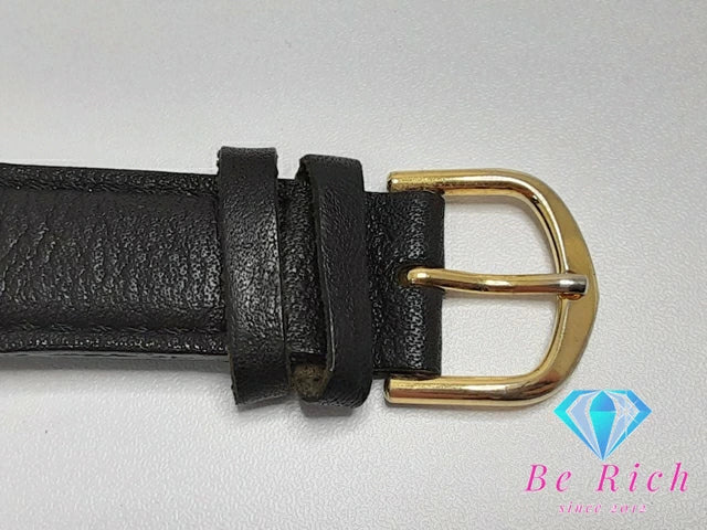TECHINO メンズ 腕時計 白 ホワイト 黒 ブラック SS レザー ブレス アナログ クォーツ QZ ウォッチ 【中古】【送料無料】 ht4767