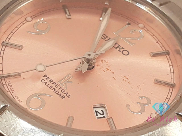 セイコー SEIKO ルキア パーペチュアル カレンダー レディース 腕時計 デイト 4F32-0130 ピンク シルバー SS ブレス アナログ クォーツ QZ ウォッチ LUKIA 【中古】【送料無料】ht4838