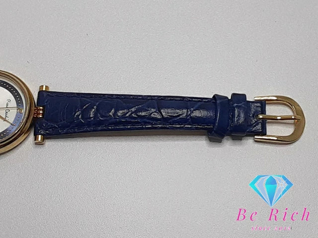 ピエールカルダン PIERRE CARDIN レディース 腕時計 シルバー ブルー 青 SS レザー アナログ クォーツ QZ ウォッチ 【中古】【送料無料】ht4864