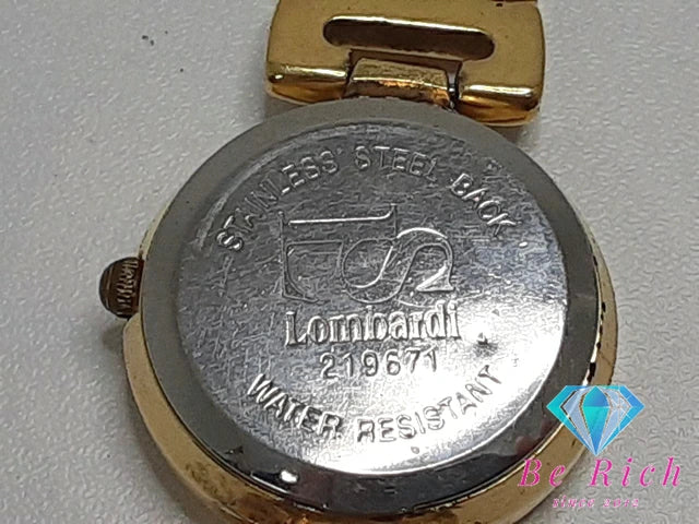 ロンバルディ Lombardi レディース 腕時計 白 ホワイト ゴールド SS ブレス アナログ クォーツ QZ ウォッチ 【中古】【送料無料】 ht4866