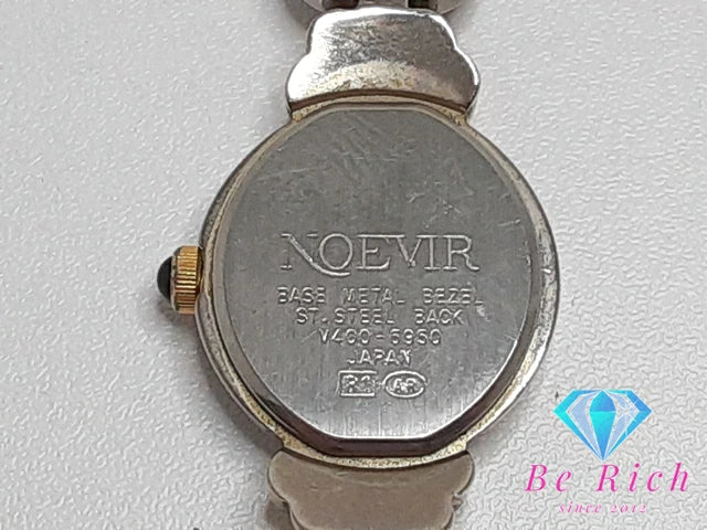ノエビア NOEVIR レディース 腕時計 ピンク ゴールド シルバー SS ブレス アナログ クォーツ QZ ウォッチ 【中古】【送料無料】 ht4867
