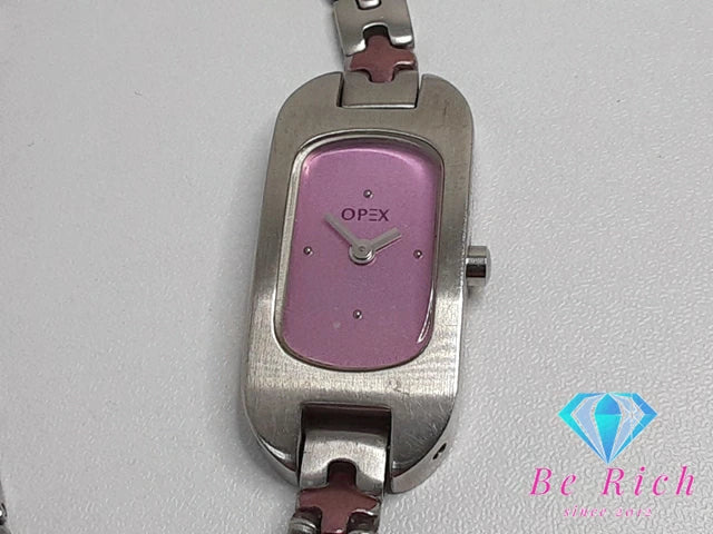 オペックス OPEX レディース 腕時計 ピンク シルバー SS ブレス アナログ クォーツ QZ ウォッチ 【中古】【送料無料】ht4874