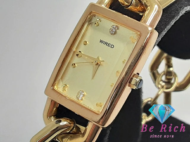 セイコー SEIKO ワイアード レディース 腕時計 1N01-0NP0 ゴールド SS GP トグル チェーン ブレス アナログ クォーツ QZ ウォッチ WIRED 【中古】【送料無料】 ht4895