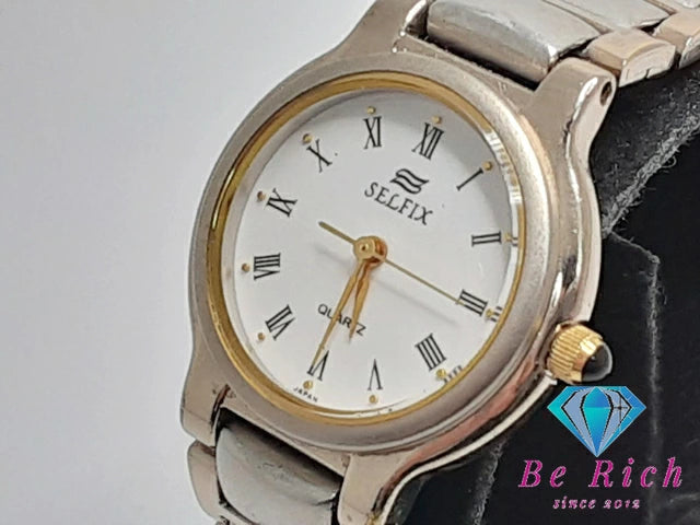 セルフィックス SELFIX レディース 腕時計 MOY5 白 ホワイト シルバー SS ブレス アナログ クォーツ QZ ウォッチ 【中古】【送料無料】 ht4933