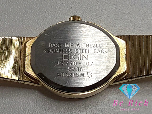 エルジン ELGIN レディース 腕時計 EK770-007 オーバル ゴールド SS GP ブレス アナログ クォーツ QZ ウォッチ アンティーク ヴィンテージ 【中古】【送料無料】 ht4948