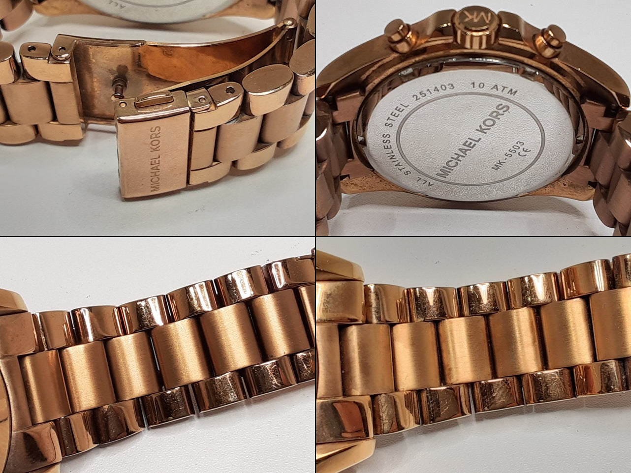 マイケルコース MICHAEL KORS ブラッドショー クロノグラフ レディース 腕時計 デイト MK5503 ピンク ローズ ゴールド SS GP アナログ クォーツ QZ ウォッチ Bradshaw 【中古】【送料無料】 ht5390