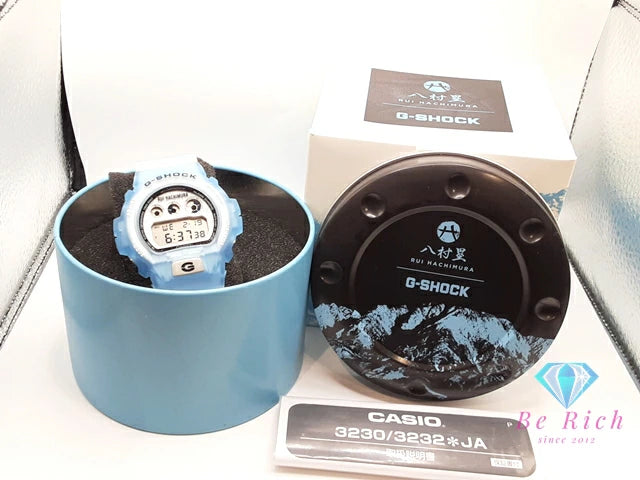 美品 カシオ CASIO G-SHOCK NBA 八村塁 選手 シグネチャー モデル メンズ 腕時計 DW-6900RH 水色 ライト ブルー ホワイト 白 樹脂 SS デジタル クォーツ QZ ウォッチ Gショック ジーショック 【中古】【送料無料】 ht5432
