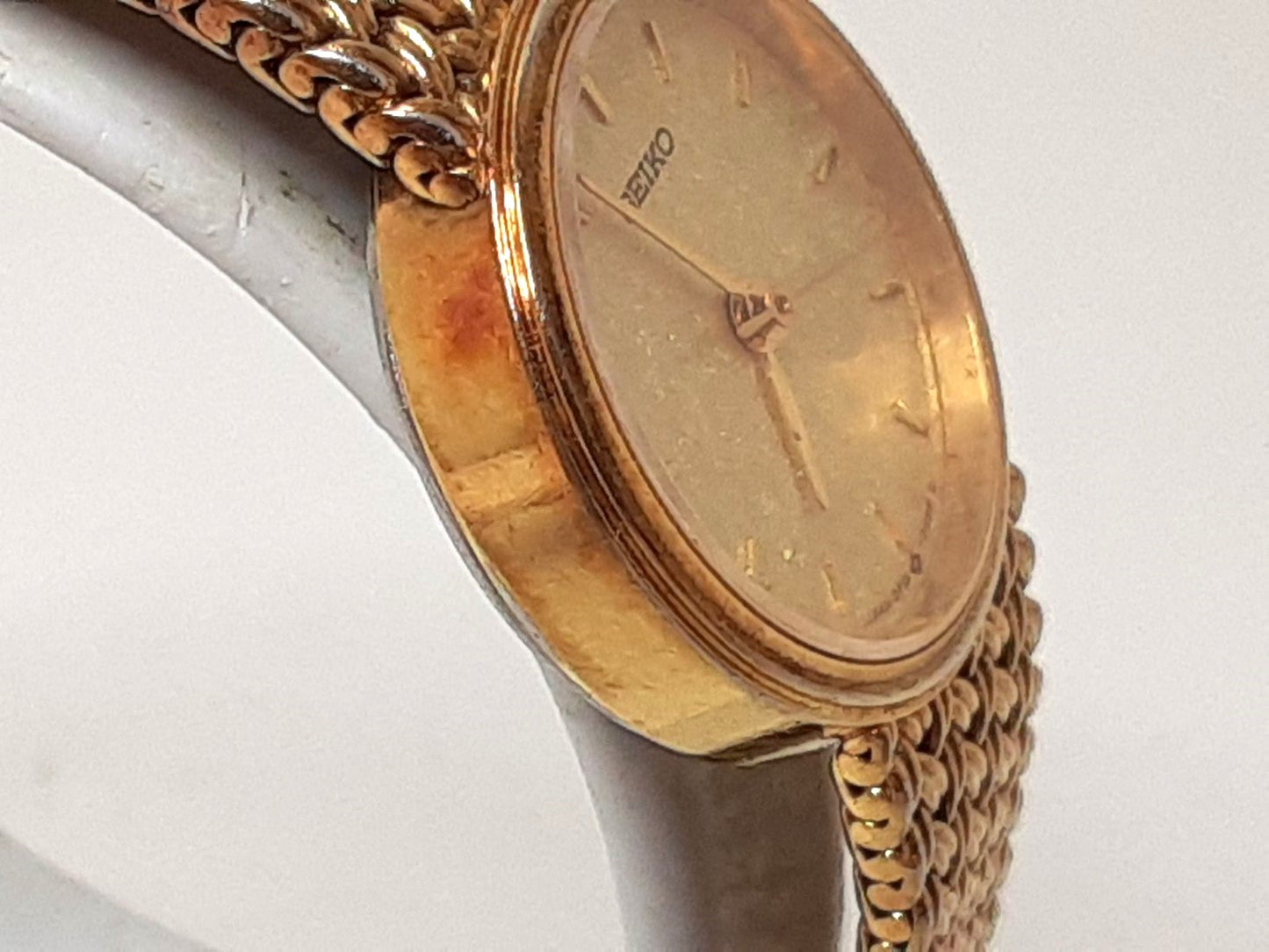 セイコー SEIKO レディース 腕時計 2P21-0B70 ゴールド SS GP 一体 ブレス アナログ クォーツ QZ ウォッチ 【中古】【送料無料】 ht5450