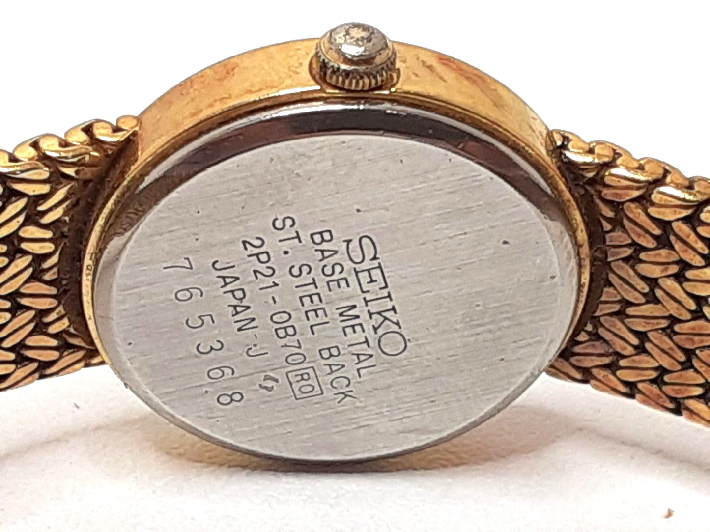 セイコー SEIKO レディース 腕時計 2P21-0B70 ゴールド SS GP 一体 ブレス アナログ クォーツ QZ ウォッチ 【中古】【送料無料】 ht5450
