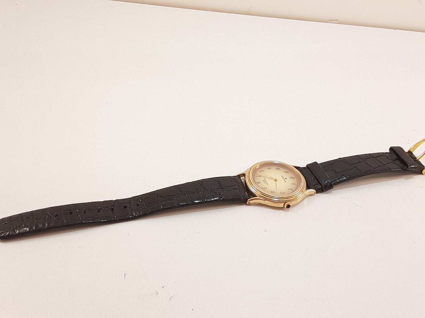 ユンハンス JUNGHANS ノブレス メンズ 腕時計 JN-107M 茶 ブラウン ブラック 黒 SS レザー ブレス アナログ クォーツ QZ ウォッチ NOBLESSE 【中古】【送料無料】 ht5527