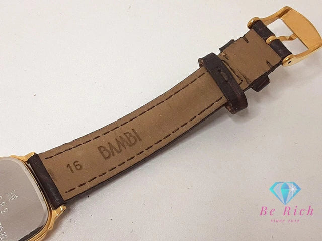 セイコー SEIKO メンズ 腕時計 5P31-5D8A スクエア ゴールド ブラウン 茶 SS レザー ブレス アナログ クォーツ QZ ウォッチ 【中古】【送料無料】 ht5562