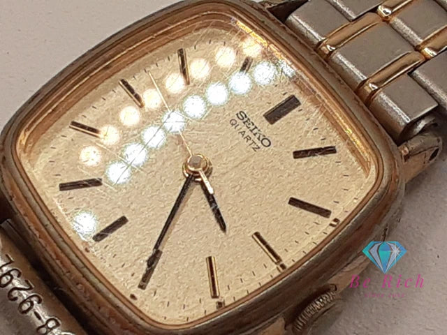 セイコー SEIKO レディース 腕時計 1421-5670 スクエア ゴールド シルバー SS GP ブレス アナログ クォーツ QZ ウォッチ 【中古】【送料無料】 ht5568