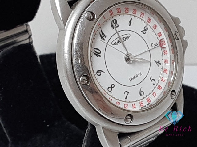 オレオール AUREOLE メンズ 腕時計 SW-279 白 ホワイト シルバー SS ブレス アナログ QZ クォーツ ウォッチ 【中古】【送料無料】 ht5572