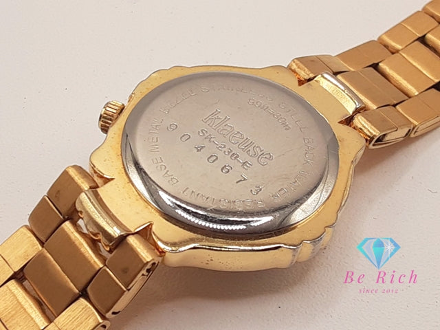 クロイゼ klaeuse レディース 腕時計 SK-230-E 白 ホワイト ゴールド SS GP ブレス アナログ クォーツ QZ ウォッチ 【中古】【送料無料】 ht5583