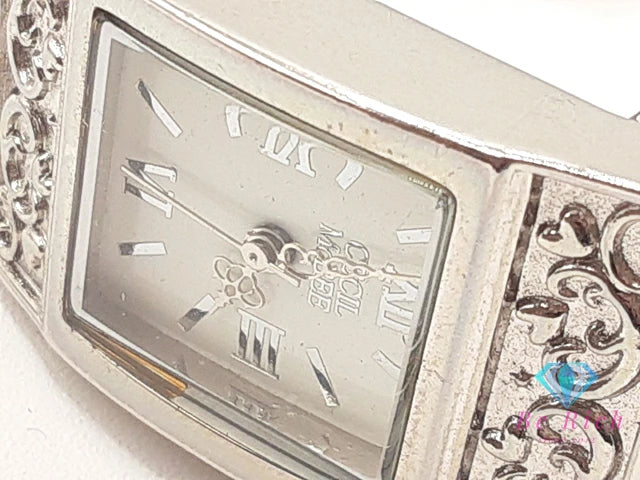 セシル マクビー CECIL McBEE バングル ウォッチ レディース 腕時計 CM81022 白 ホワイト シルバー マルチ SS ブレス アナログ クォーツ QZ カフ 【中古】【送料無料】 ht5682
