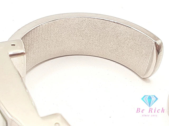 セシル マクビー CECIL McBEE バングル ウォッチ レディース 腕時計 CM81022 白 ホワイト シルバー マルチ SS ブレス アナログ クォーツ QZ カフ 【中古】【送料無料】 ht5682