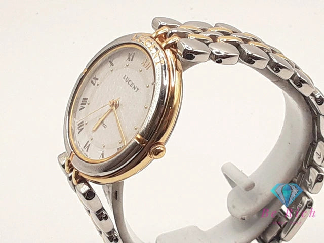 セイコー SEIKO ルーセント レディース 腕時計 7N01-6C60 白 ホワイト シルバー ゴールド SS GP ブレス アナログ クォーツ QZ ウォッチ LUCENT 【中古】【送料無料】 ht5699