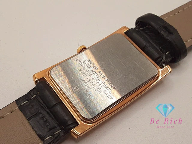 セイコー SEIKO アルバ サクセス ヴィンテージ メンズ 腕時計 V701-5F60 スクエア 白 ホワイト ブラック 黒 SS レザー ブレス クォーツ QZ ウォッチ ALBA SUCCESS VINTAGE 【中古】【送料無料】 ht5705