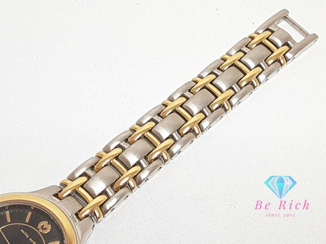ミラショーン mira schon レディース 腕時計 1032-A051032-A05133 黒 ブラック シルバー ゴールド SS GP ブレス アナログ クォーツ QZ ウォッチ 【中古】【送料無料】 ht5710