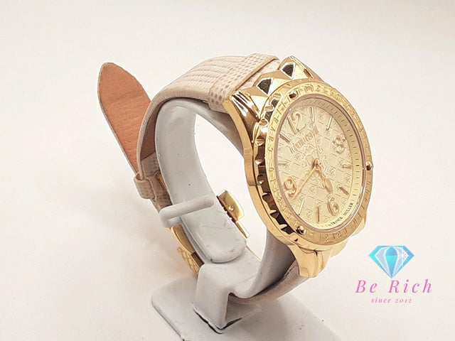 ロベルト カヴァリ バイ フランクミュラー Roberto Cavalli BY FRANCK MULLER レディース 腕時計 RV1L048L0031 アイボリー ベージュ SS レザー ブレス アナログ クォーツ QZ ウォッチ 【中古】【送料無料】 ht5748