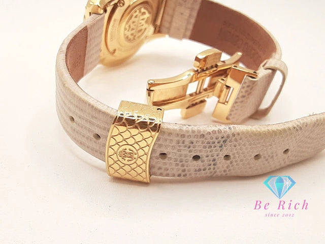 ロベルト カヴァリ バイ フランクミュラー Roberto Cavalli BY FRANCK MULLER レディース 腕時計 RV1L048L0031 アイボリー ベージュ SS レザー ブレス アナログ クォーツ QZ ウォッチ 【中古】【送料無料】 ht5748