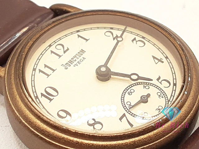 シチズン CITIZEN ベガ レディース 腕時計 2048-406346 アイボリー ブラウン 茶 SS レザー ブレス アナログ クォーツ QZ ウォッチ VEGA 【中古】【送料無料】 ht5788