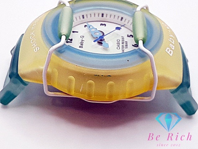 カシオ CASIO G-SHOCK Baby-G ベビージー レディース 腕時計 BG-11 白 ホワイト ライトブルー 水色 SS 樹脂 ファブリック ブレス アナログ クォーツ QZ ウォッチ Gショック 【中古】【送料無料】 ht5817