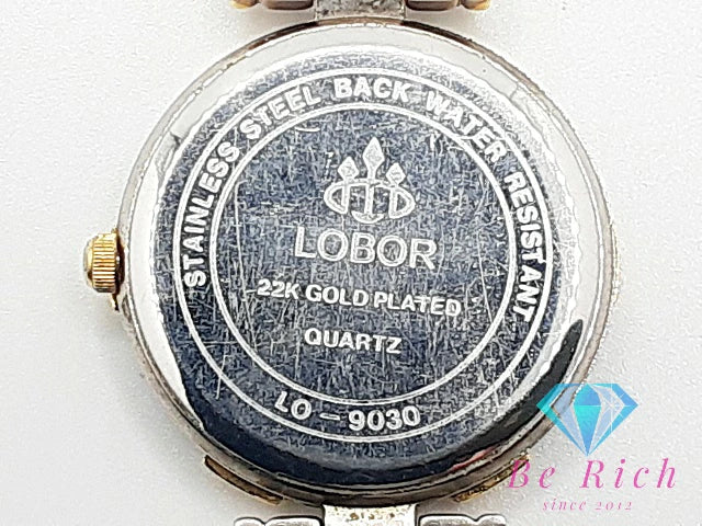 ロバー LOBOR レディース 腕時計 デイト LO-9030 白 ホワイト SS ブレス アナログ クォーツ QZ ウォッチ アンティーク ヴィンテージ 【中古】【送料無料】 ht5867