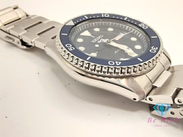 セイコー SEIKO 5 4R36-07G0 自動巻き メンズ 腕時計 デイデイト ブルー 青 シルバー SS ブレス AT オートマ ウォッチ ファイブ Five 【中古】【送料無料】 ht5925