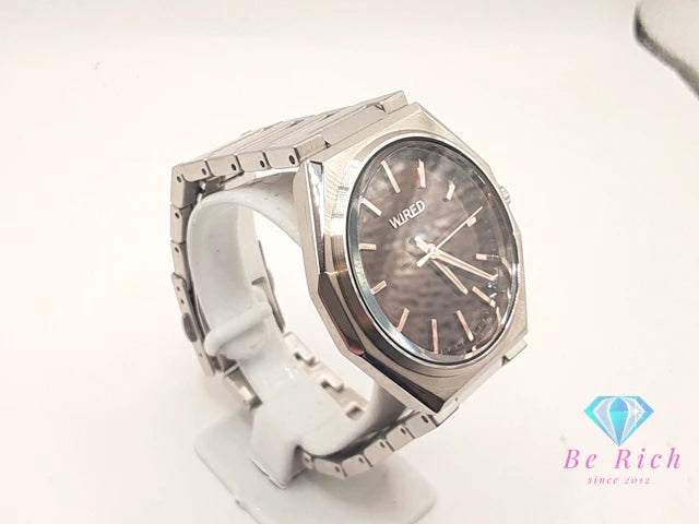 セイコー SEIKO WIRED ワイアード メンズ 腕時計 UJ21-KYH0 茶 ブラウン シルバー ブレス アナログ クォーツ QZ ウォッチ 【中古】【送料無料】 ht5928