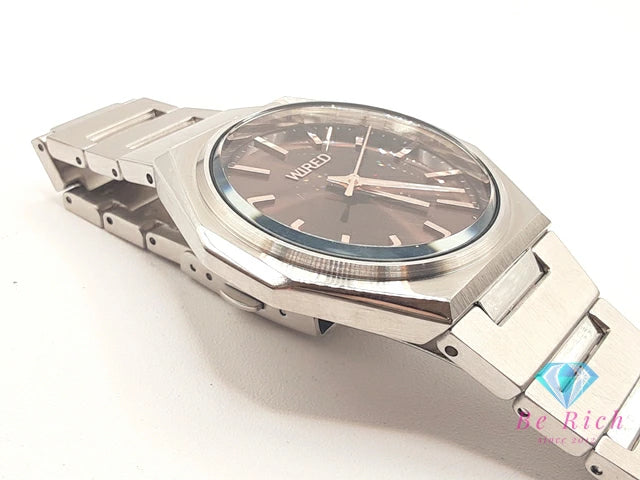 セイコー SEIKO WIRED ワイアード メンズ 腕時計 UJ21-KYH0 茶 ブラウン シルバー ブレス アナログ クォーツ QZ ウォッチ 【中古】【送料無料】 ht5928