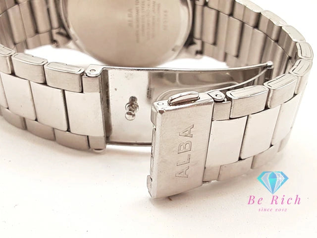 セイコー SEIKO アルバ メンズ 腕時計 VJ21-KNF0 青 ブルー シルバー SS ブレス アナログ クォーツ QZ ウォッチ ALBA 【中古】【送料無料】 ht5932