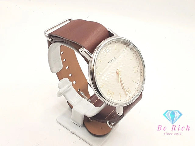 タイメックス TIMEX Southview サウスビュー メンズ 腕時計 TW2R80400 ベージュ 茶 ブラウン SS レザー ブレス アナログ クォーツ QZ 【中古】【送料無料】 ht5933