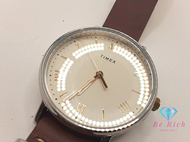 タイメックス TIMEX Southview サウスビュー メンズ 腕時計 TW2R80400 ベージュ 茶 ブラウン SS レザー ブレス アナログ クォーツ QZ 【中古】【送料無料】 ht5933